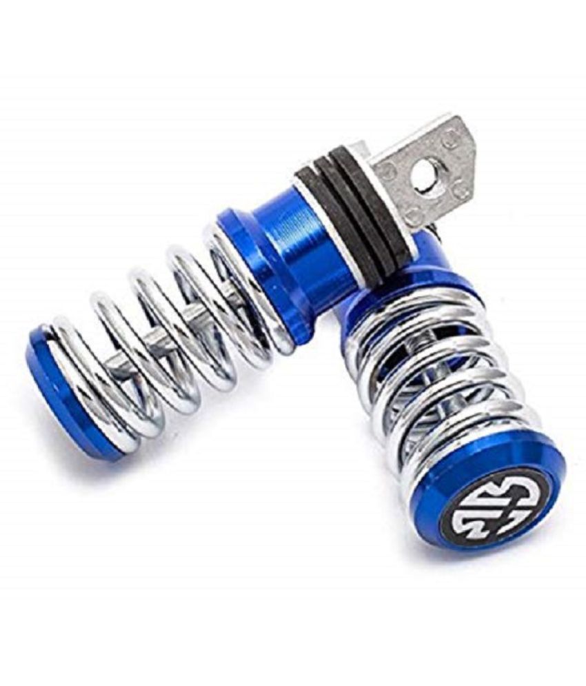 Madmex Blue Metal SpringCoil Style Pedals Foot Rests For Pulsar RS 200