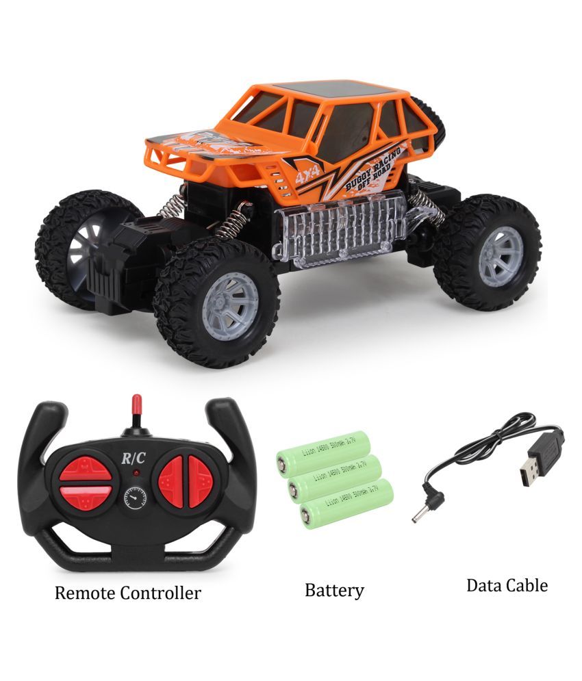 Monster Rock Car Remote Control With Lights , Spring wheels ,1:20 scale