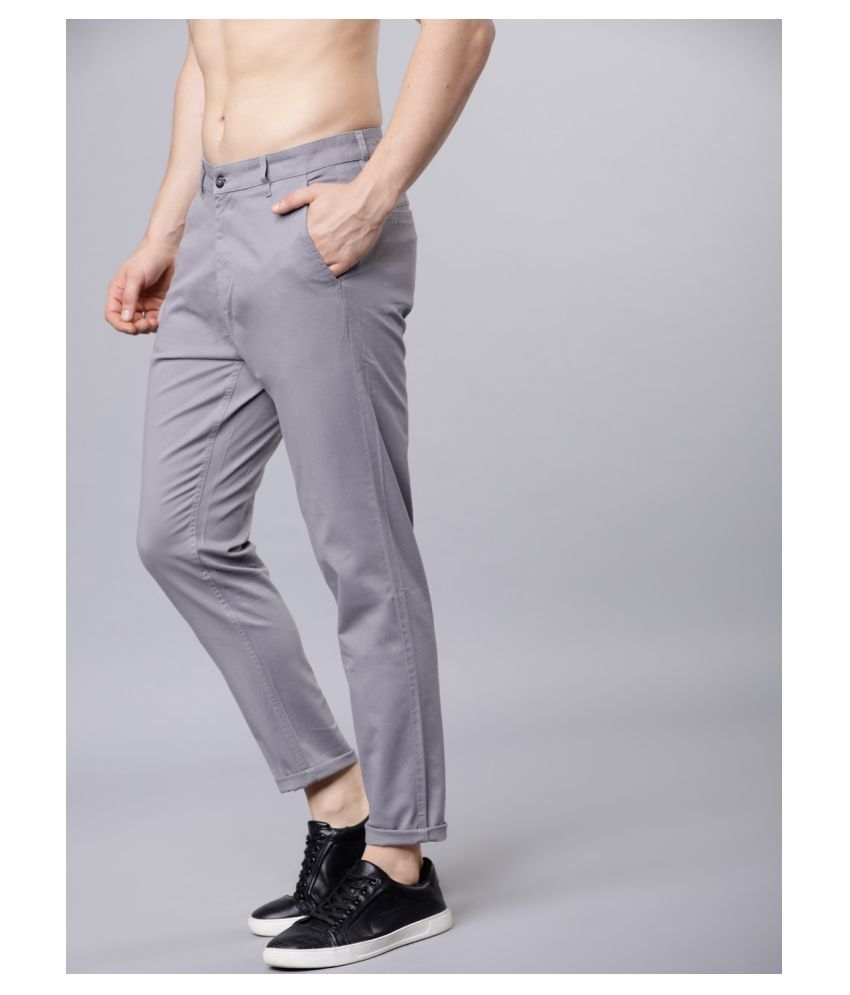 white slim fit trousers