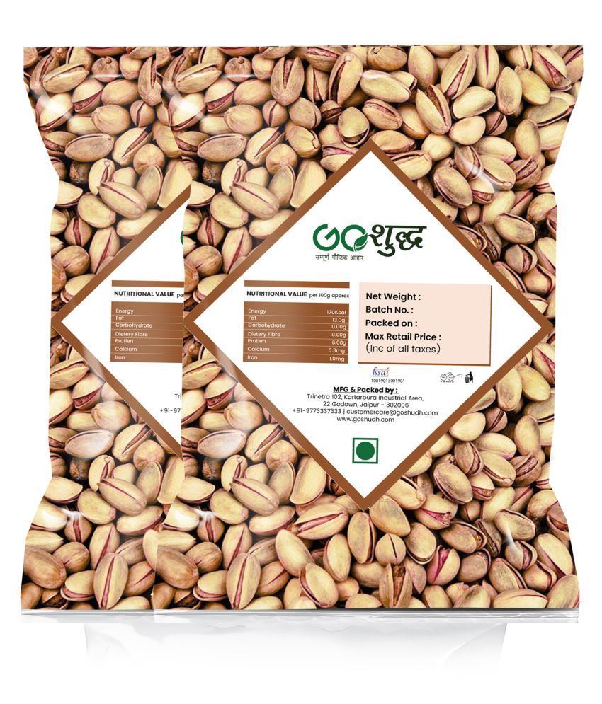 Goshudh Pistachio Nut (Pista) 1 kg Pack of 2 Buy Goshudh Pistachio Nut