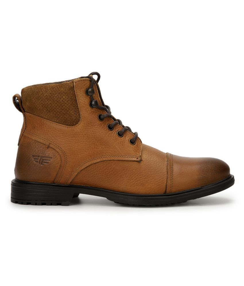 red tape mid top flat boots