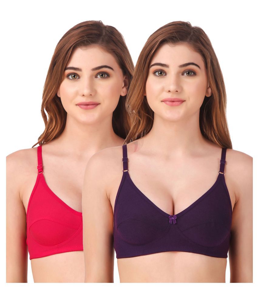     			Fasense Pack of 2 Cotton Non Padded Women's Everyday Bra ( Multi Color )