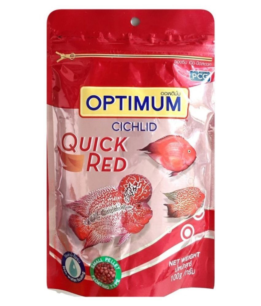 OPTIMUM Cichlid Quick Red Fish Food, 100 gms Buy OPTIMUM Cichlid Quick