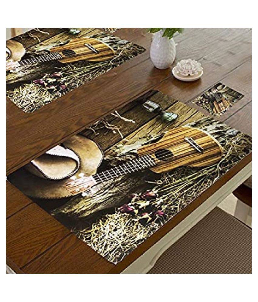     			Revexo Set of 6 PVC Table Mats & Coasters