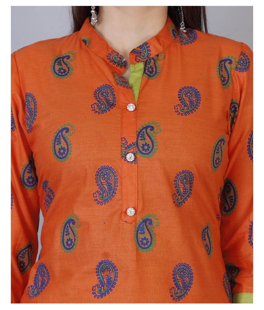 Bazar Chale Cotton Kurti With Palazzo Stitched Suit Buy Bazar Chale