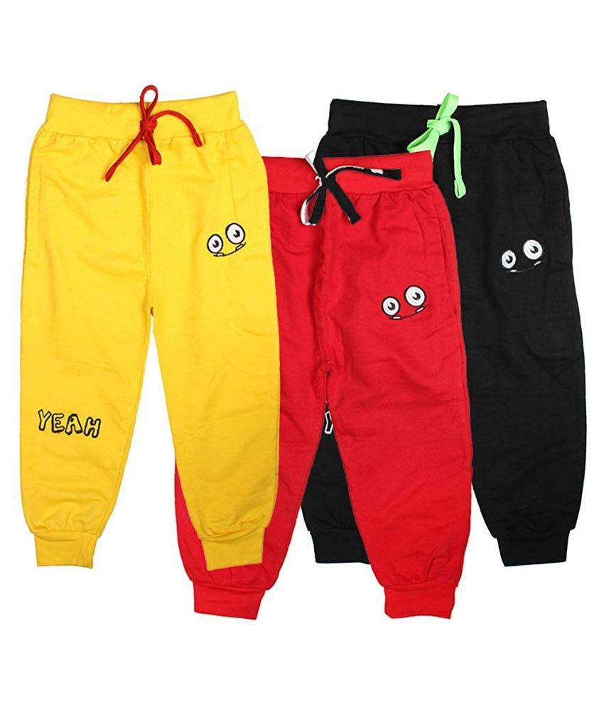 red kids joggers