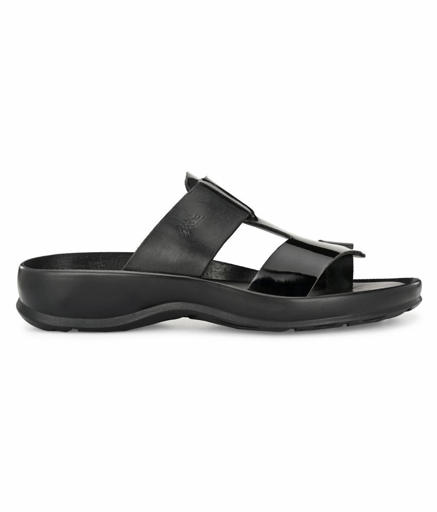 hitz black leather sandals
