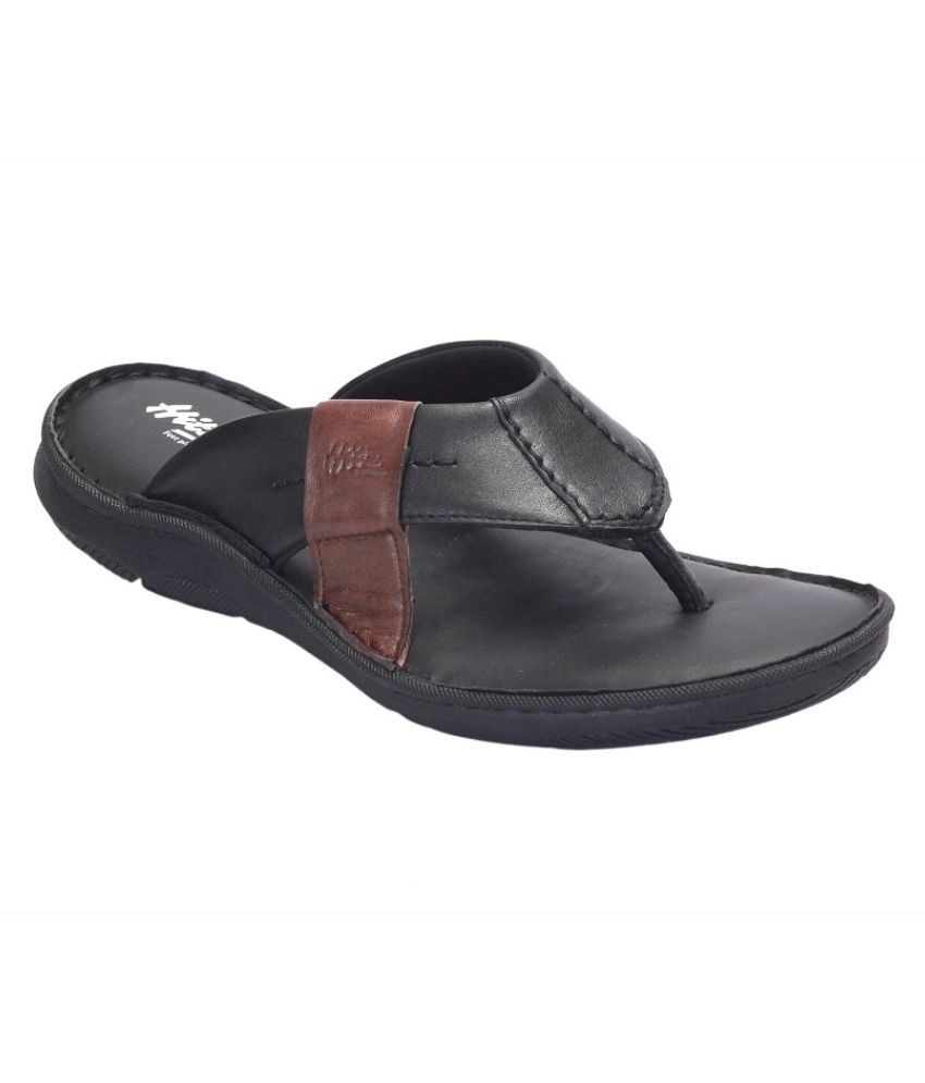 hitz black leather sandals