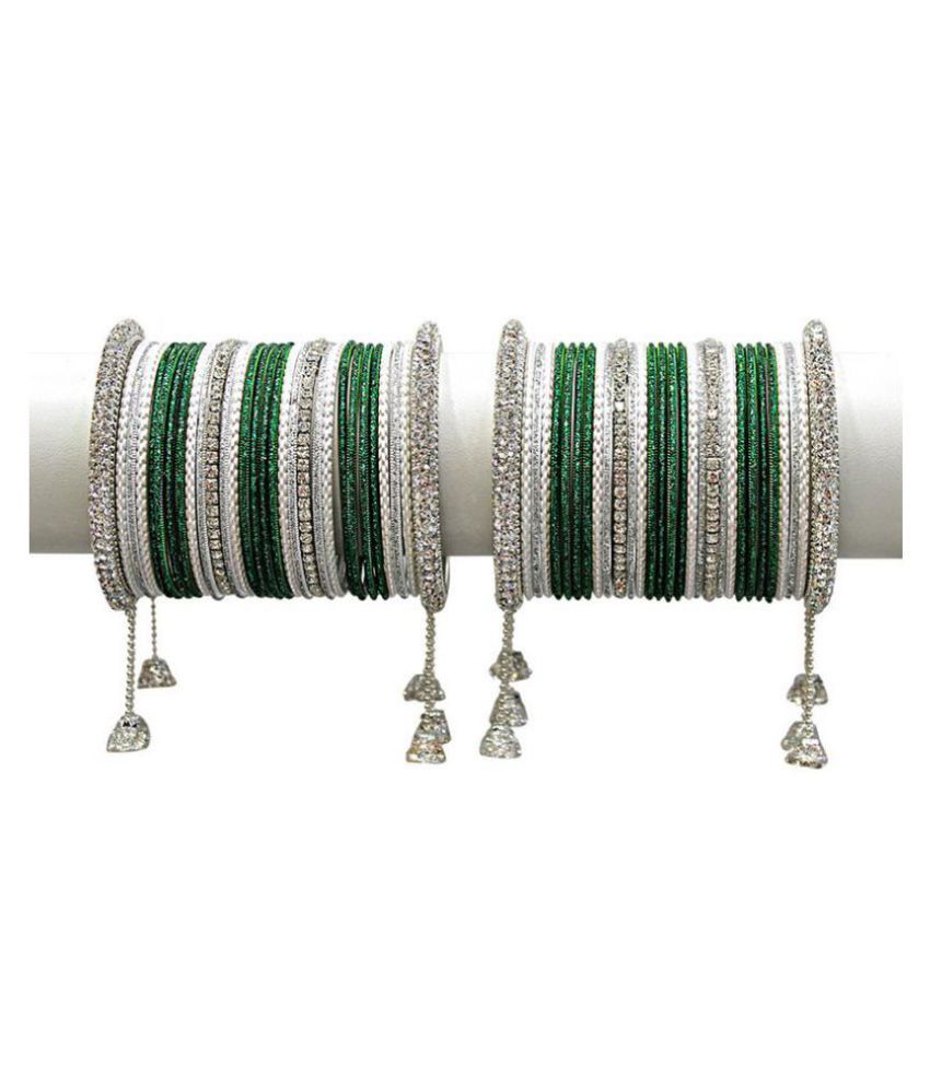 green white bangles