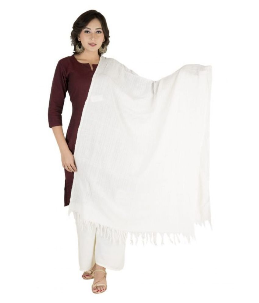 Tribes India White Cotton Dupatta Price in India Buy Tribes India