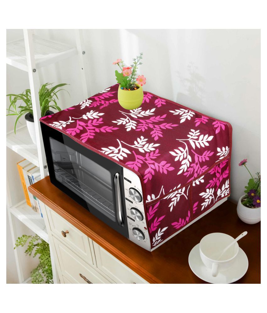     			E-Retailer Single Poly-Cotton Purple Microwave Oven Cover -