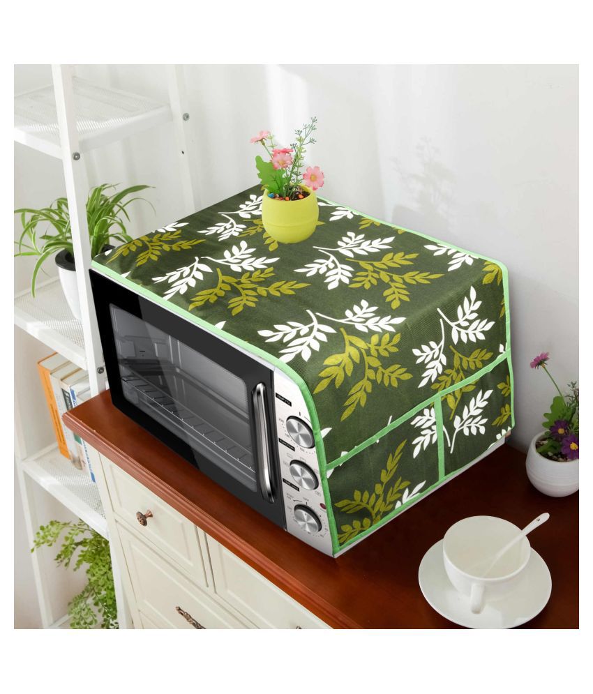     			E-Retailer Single Poly-Cotton Green Microwave Oven Cover -