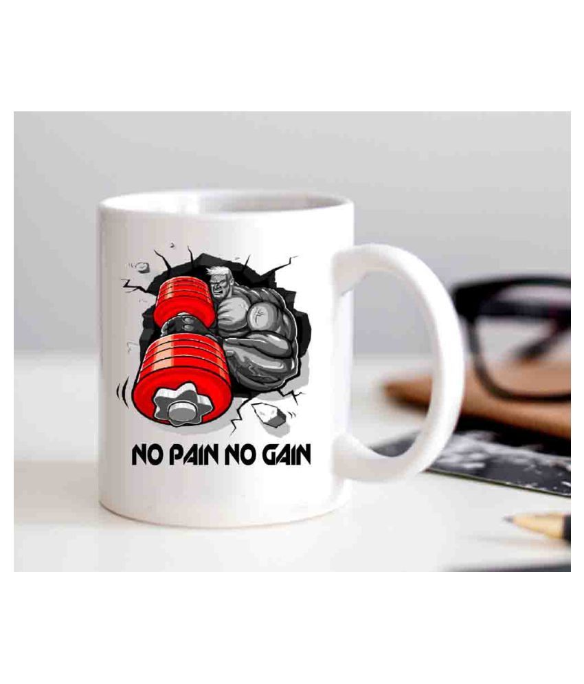     			vraj FITNESS GYM NEW Ceramic Coffee Mug 1 Pcs 350 mL