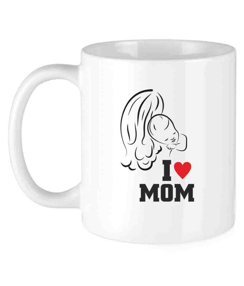     			vraj LOVE YOU MOM Ceramic Coffee Mug 1 Pcs 350 mL