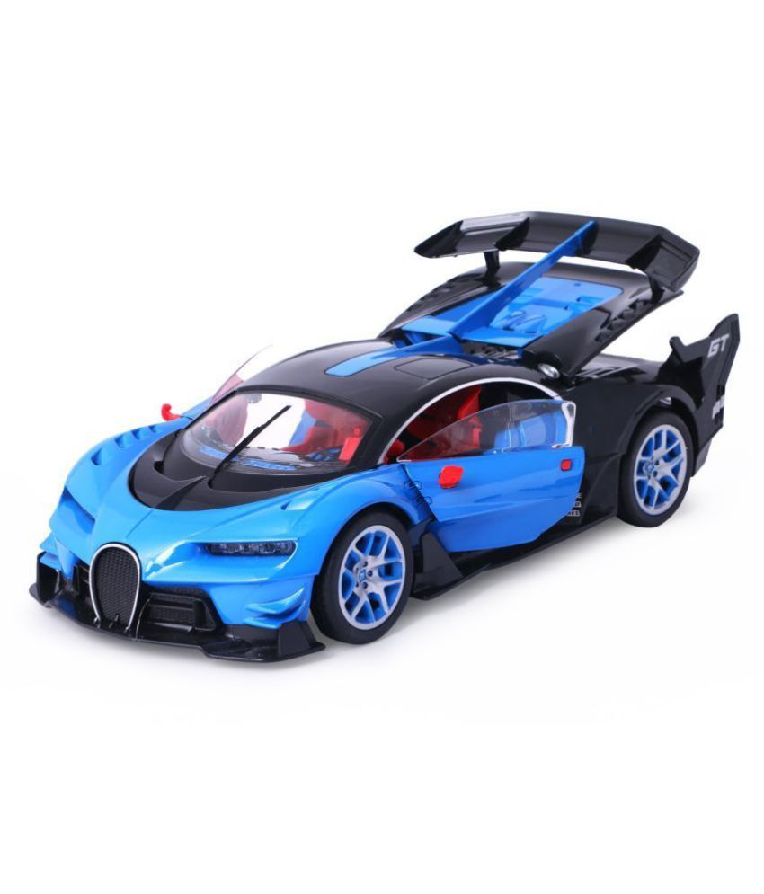 Bugatti Style Remote Control Rechargeable Car with Opening Doors Blue