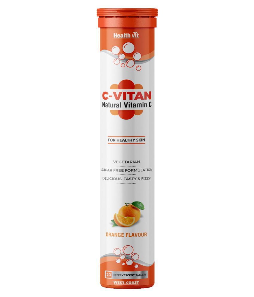 Healthvit C Vitan Natural Vitamin C 1000mg For Healthy Skin Effervescent Tablets Orange Flavour No S Multivitamins Tablets Buy Healthvit C Vitan Natural Vitamin C 1000mg For Healthy Skin Effervescent