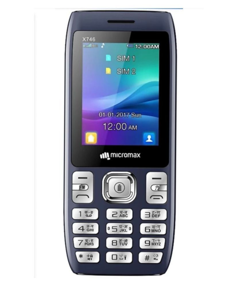 Micromax mobile X746 -3000 mAh Blue - Feature Phone Online at Low