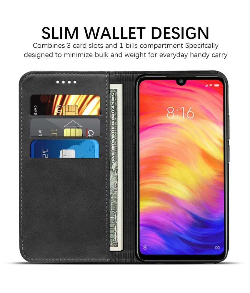 Realme Nazro 10 Flip Cover by Realme narzo 10 Brown Wallet Stand