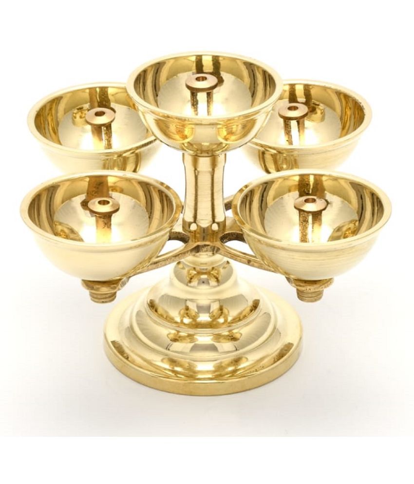 brass table diya