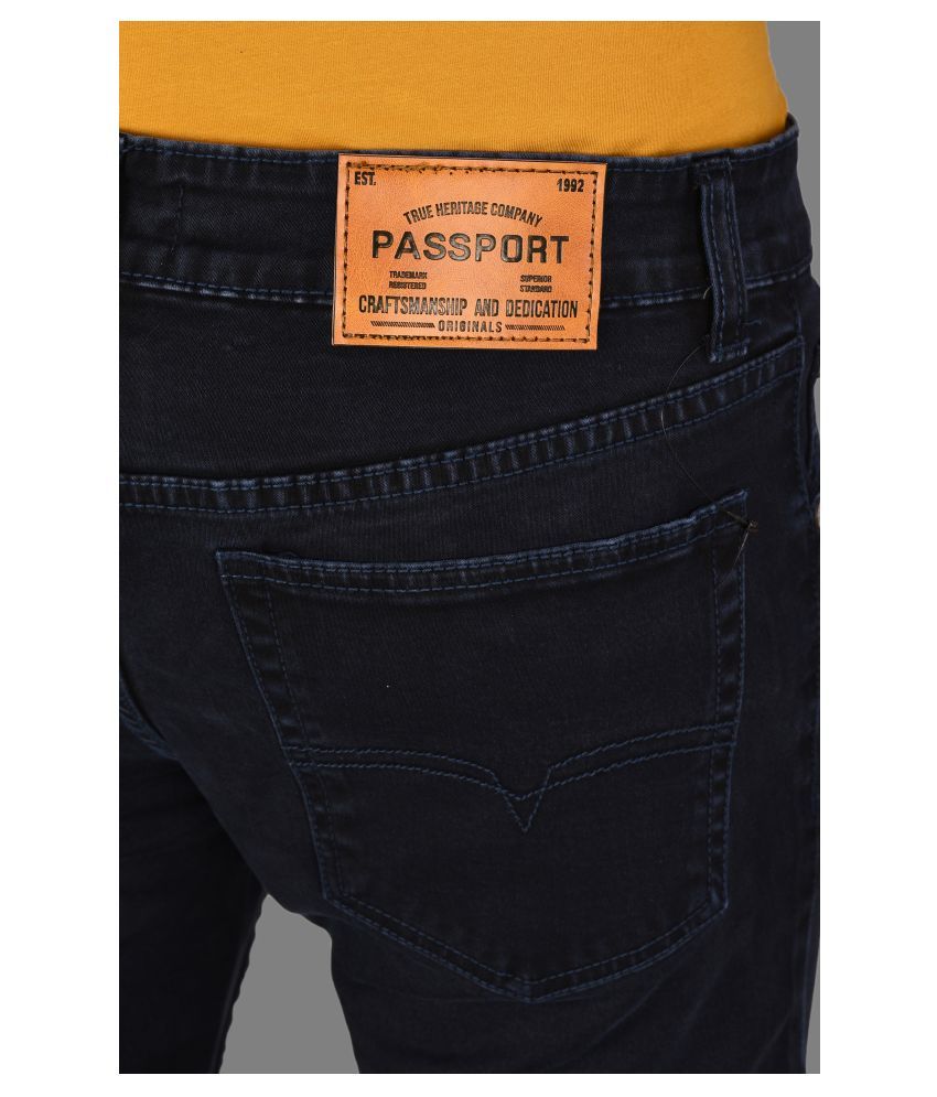 Passport Dark Blue Regular Fit Jeans - Buy Passport Dark Blue Regular ...