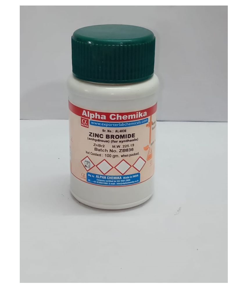     			ZINC BROMIDE (anhydrous) (for synthesis) 100gm