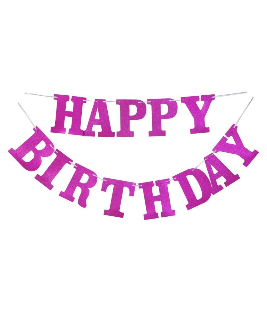 Happy Birthday Glitter Letter Cutout Banner / Bunting with Name for