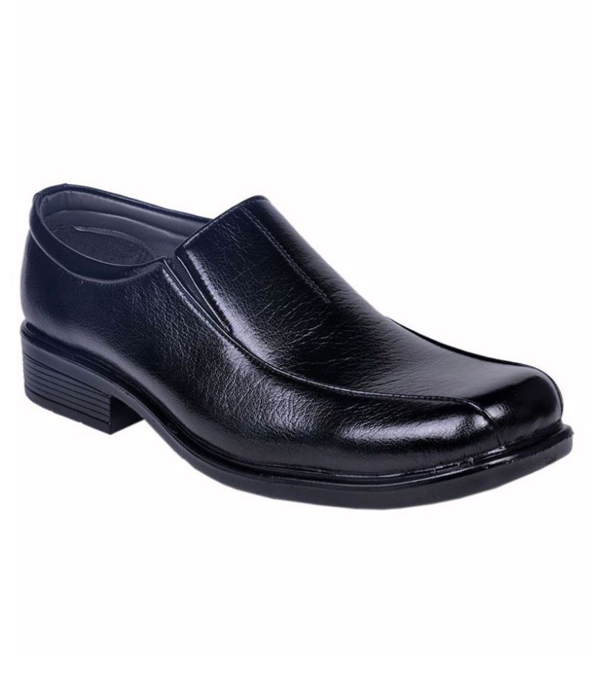     			Leeport Artificial Leather Black Formal Shoes