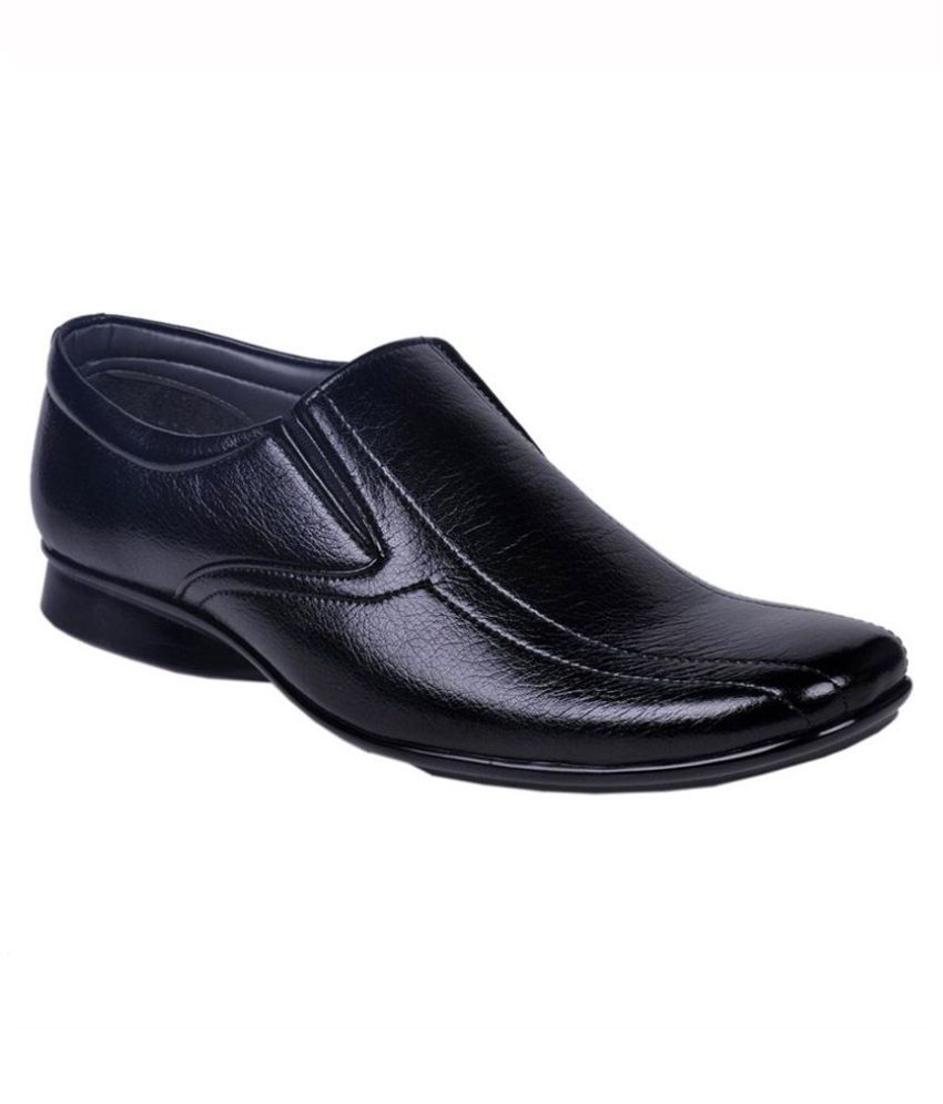     			Leeport Artificial Leather Black Formal Shoes