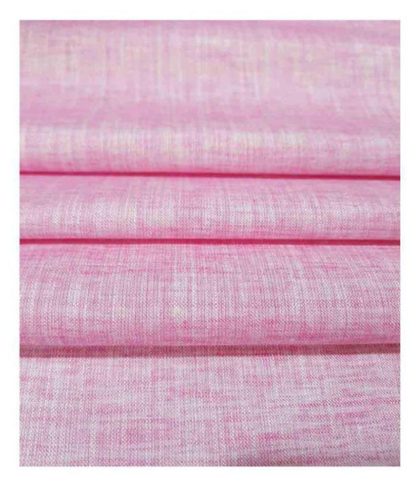     			Siyaram Pink Cotton Blend Unstitched Shirt pc