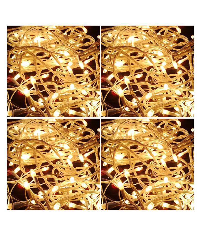    			EmmEmm 4 Pcs 8Mtr Gold Diwali Rice Ladi String Lights Gold