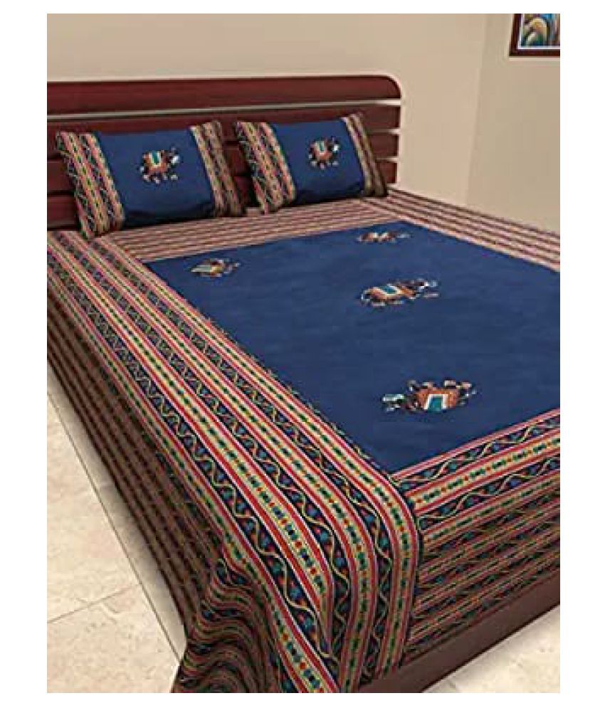 Fab Jaipur Cotton Double Bedsheet with 2 Pillow Covers Buy Fab Jaipur