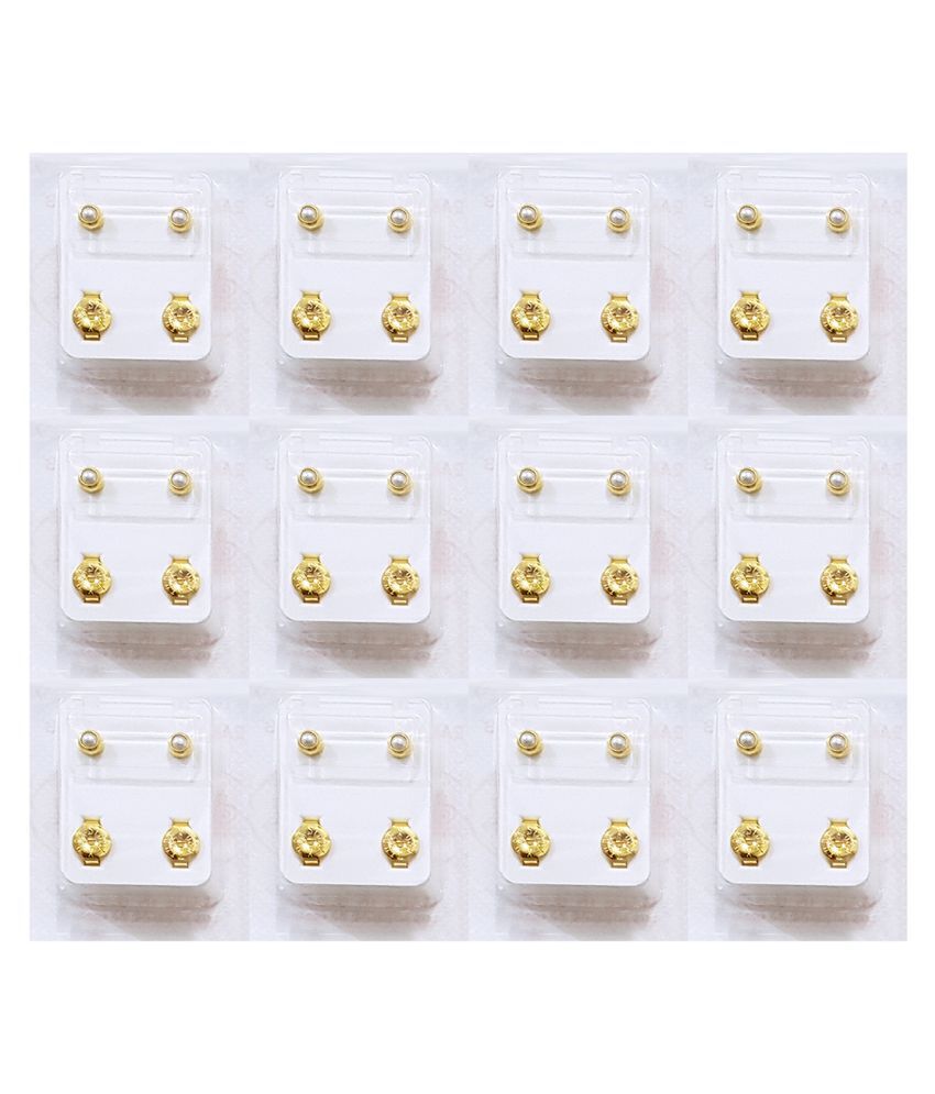 thumbnail image 2 of 12 Pairs Studex Birthstone Stud Earrings - 2mm Stainless Steel Bezel Setting, 16 Gauge Posts, Sterilized 2 of 14