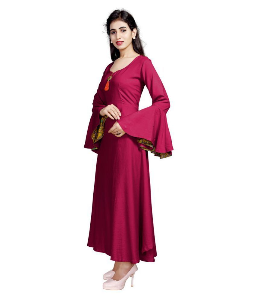 superb ethnic style maroon color beautiful gown