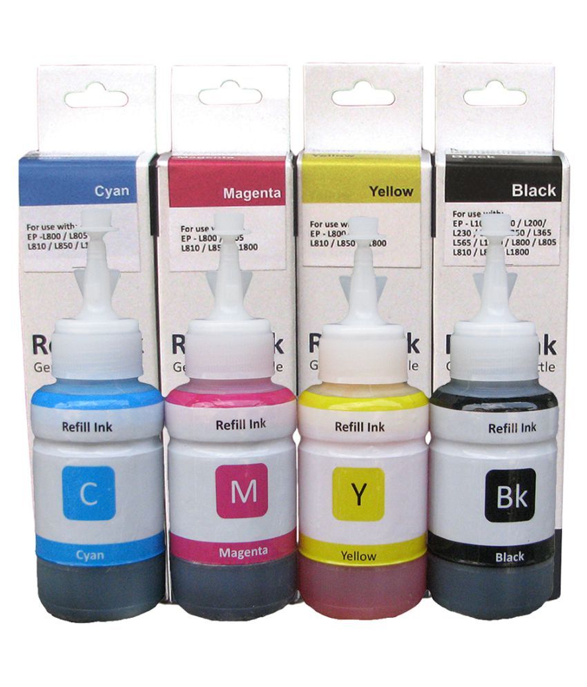 Dura-Jet Epson L130 Multicolor Pack of 4 Ink bottle for Epson L130, L360, L361, L565, L210, L220 