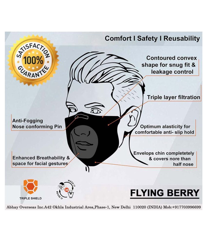 Flying Berry N95 Comfortable Anti Pollution Face Mask Premium Quality