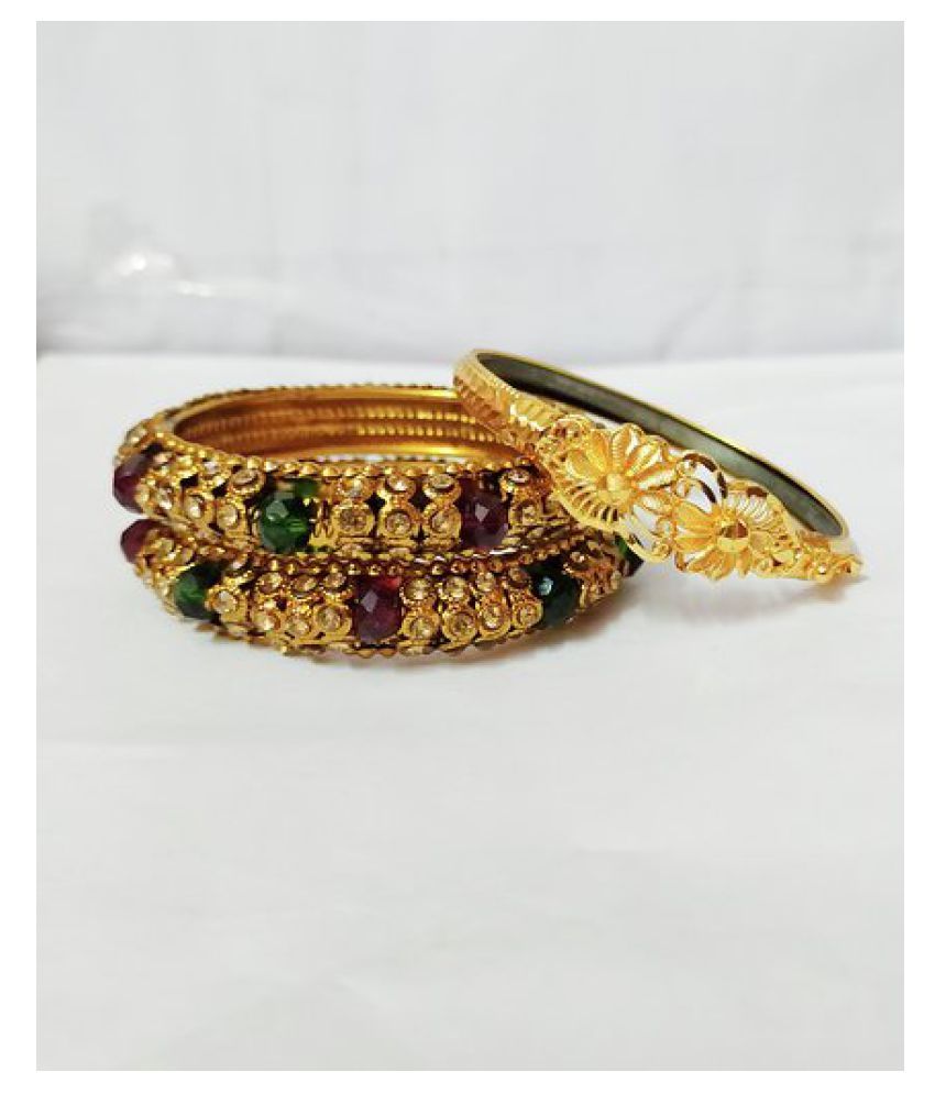 Parmar gold plated Bengali Loha badhano Koda kongan bangles for women ...