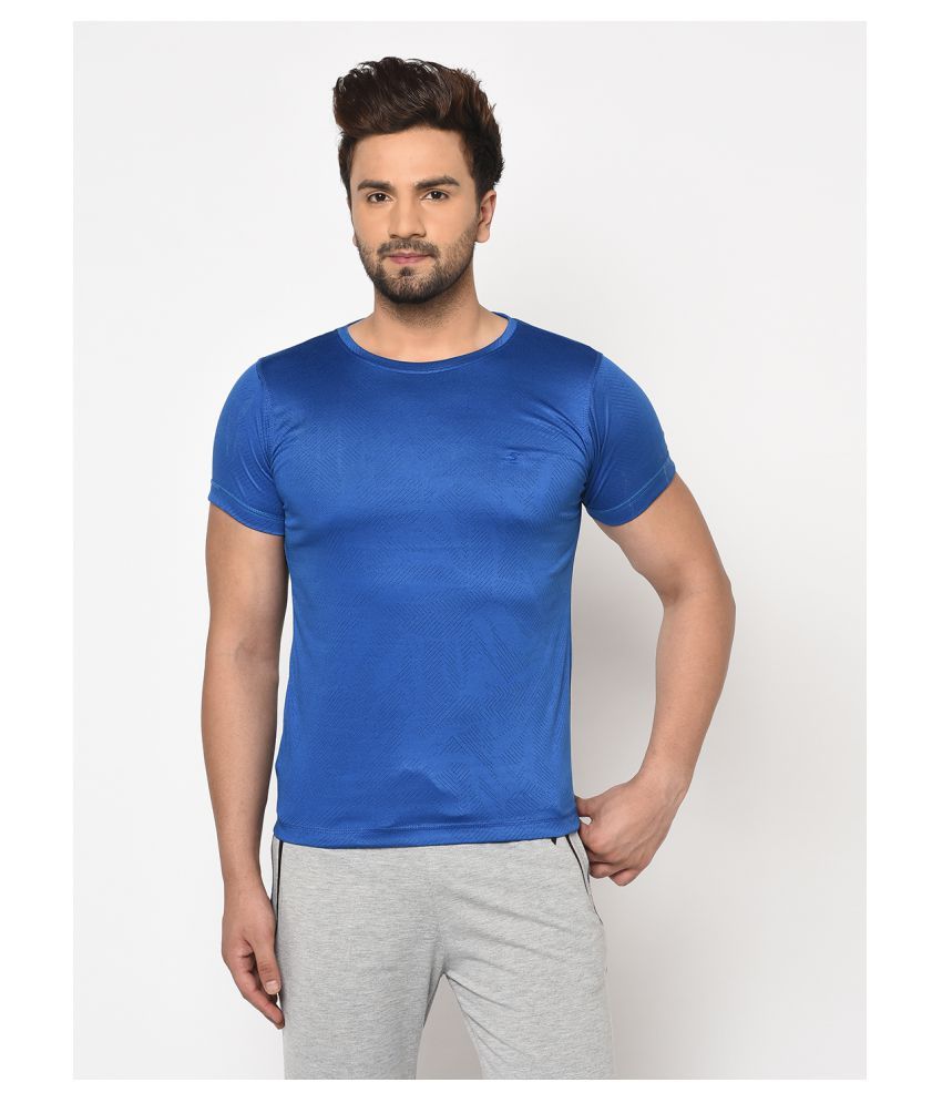 V2 Cotton Viscose Blue Printed T-Shirt - Buy V2 Cotton Viscose Blue ...