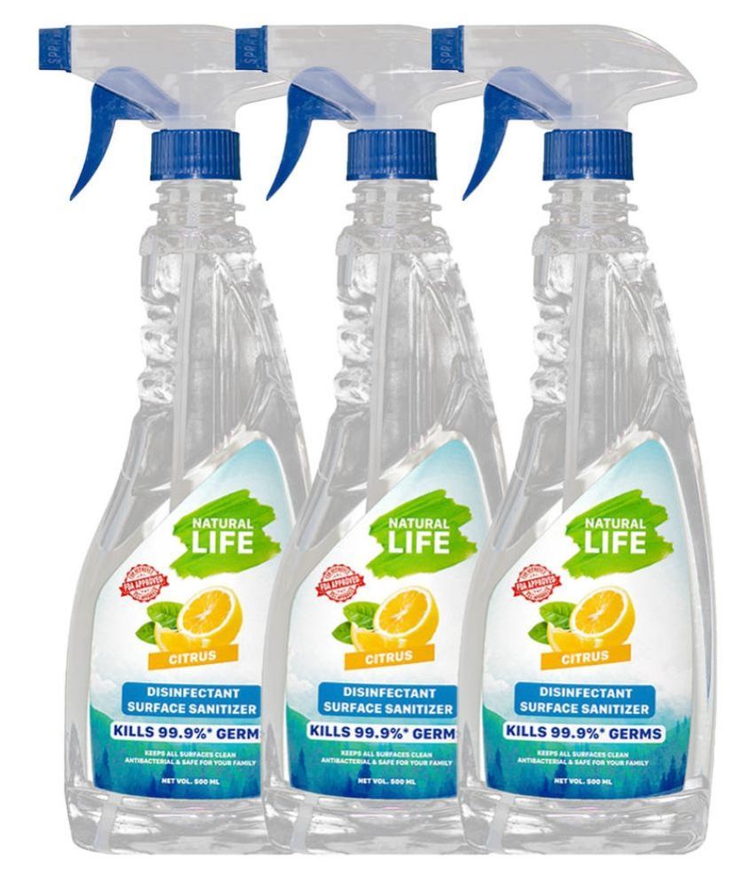 Natural Life Multi Surface Cleaner Spray Citrus 500 mL Pack of 3 Buy