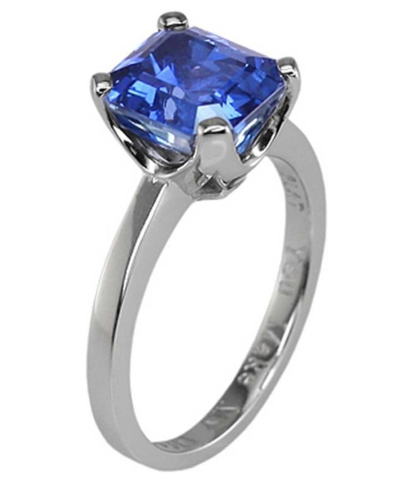 Blue Sapphire Natural 6.25 Ratti Blue Sapphire Neelam Rings Unisex ...