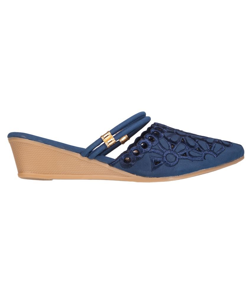 Buy KHADIM Navy Wedges Heels Online at Best Price in India - Snapdeal