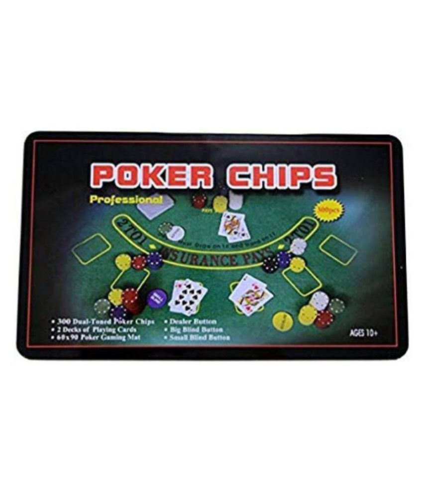 Professional 300 Chips Poker Set (TIN CASE Safe Pack) (Multicolor