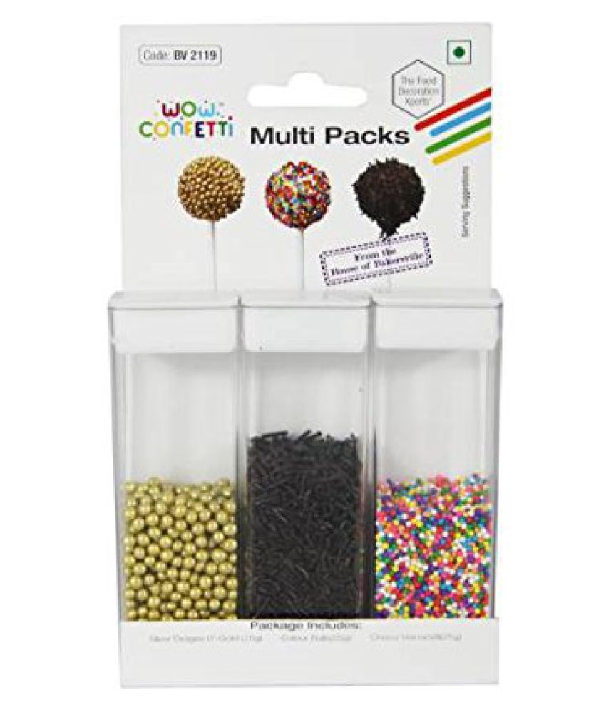 Wow confetti 3 Different Types Of Confetties Multi Pack BV2119 150 g