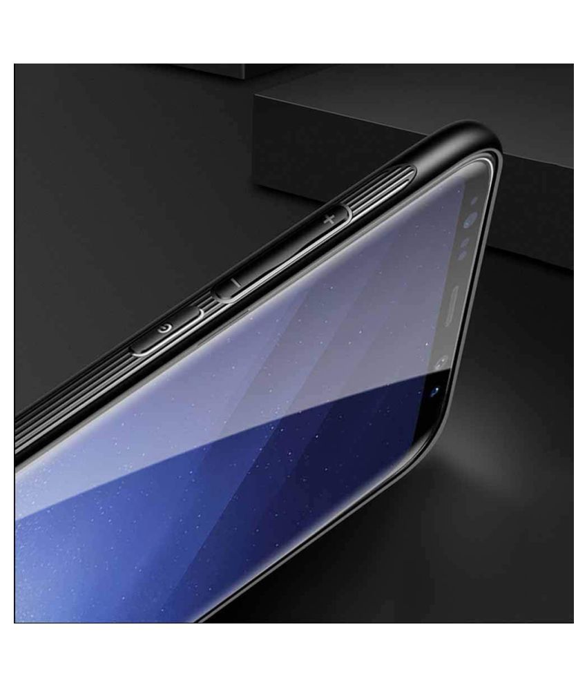 Apple iphone X Glass Cover Gemesha - Black TPU Bumper Back ...