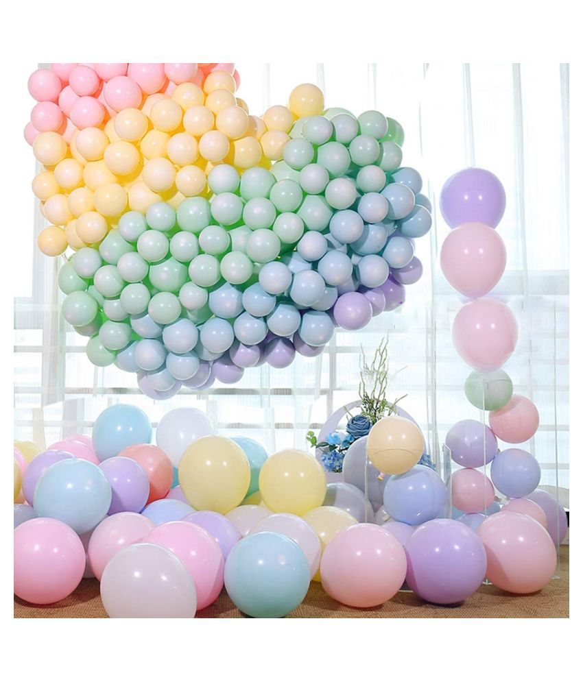 Buy HK balloonsÂ® (Pack of 50) Pastel Latex Balloons 10 Inches Macaron Candy Colored Latex Party