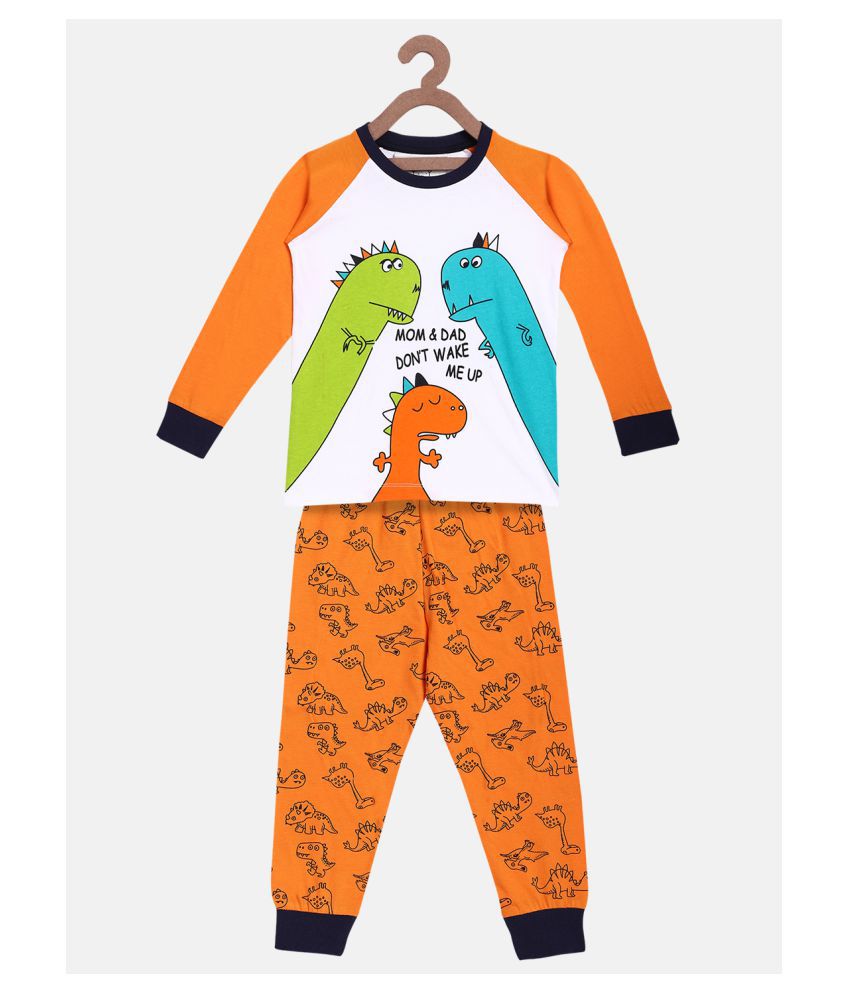     			Lazy Shark Boys Nightwear Tshirt & Pyajama Set