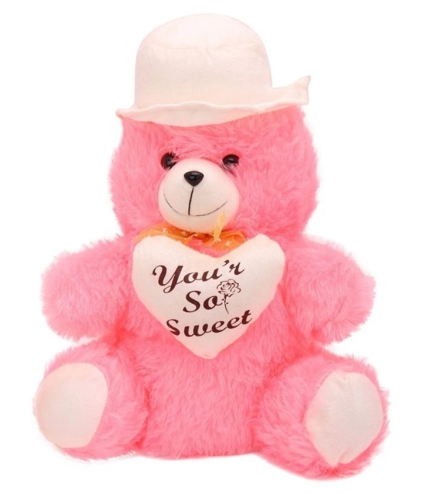 teddy bear pink and white