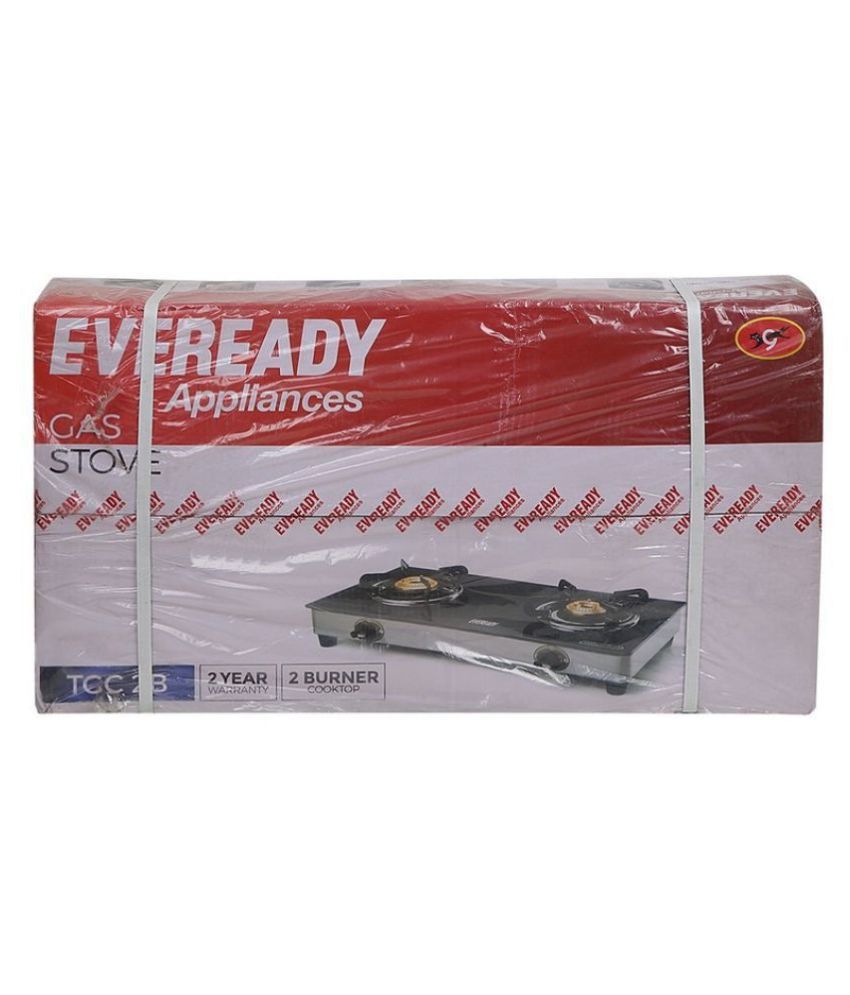 Eveready 2 Burner Cooktop Model GS TGC2B, Black, 1 N Price in India
