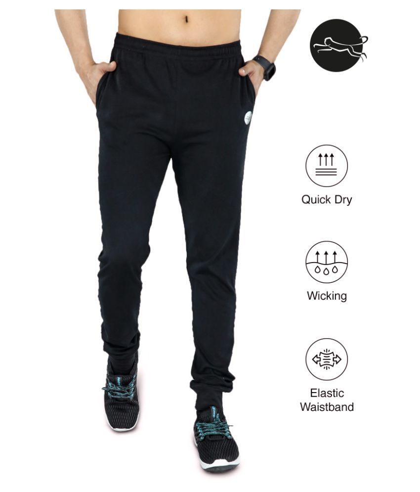 black cotton joggers