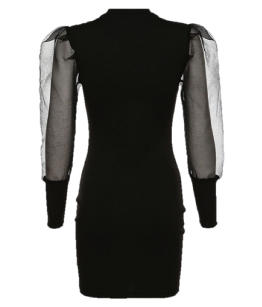 Black bodycon dress with cutouts x ray styles