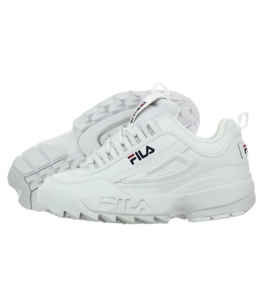 SEAMLESS ICONIC RUNNING SHOES WHITE FILS DISRPTR White Running Shoes ...